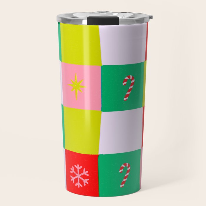 Jolly Checkerboard Travel Mug Gallery Image 1