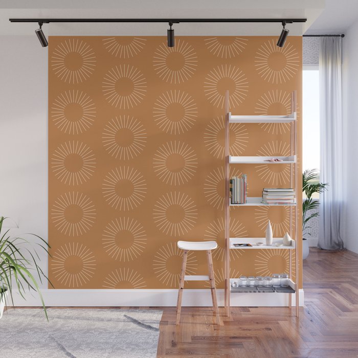 Minimalist Sunray Pattern XIII Wall Mural Gallery Image 1