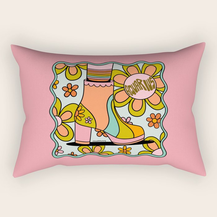 Aquarius Groovy Boot Rectangular Pillow Gallery Image 2