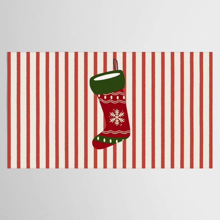 Christmas Stocking Red Tablecloth Gallery Image 2