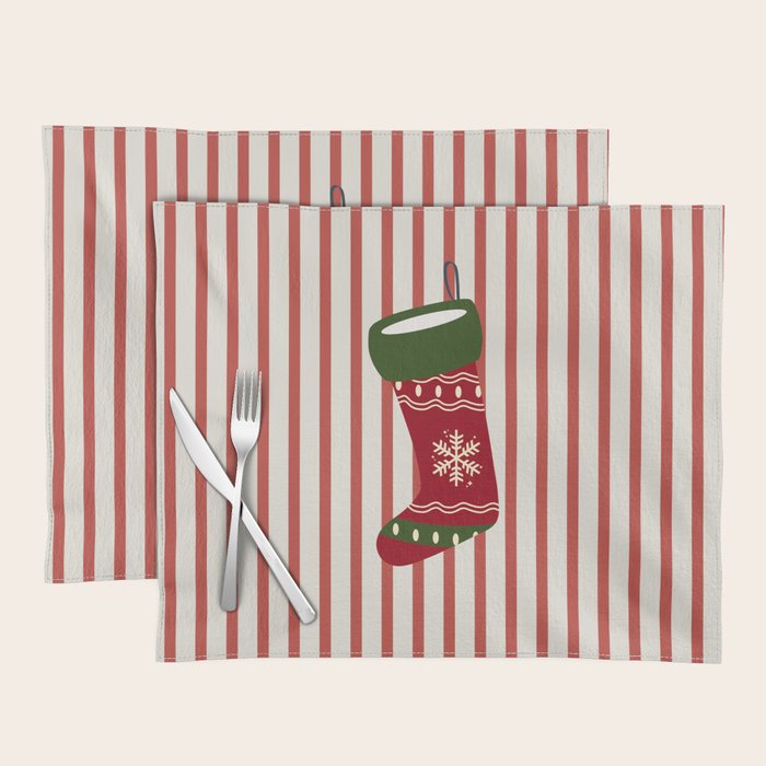 Christmas Stocking Red Placemat Gallery Image 1