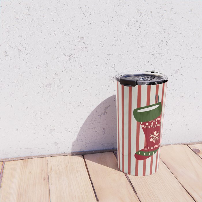 Christmas Stocking Red Travel Mug Gallery Image 4