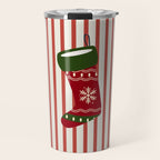 Christmas Stocking Red Travel Mug Gallery Image 1