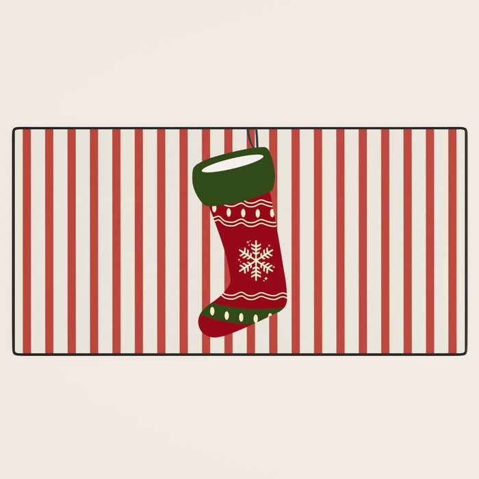 Christmas Stocking Red Desk Mat Gallery Image 3