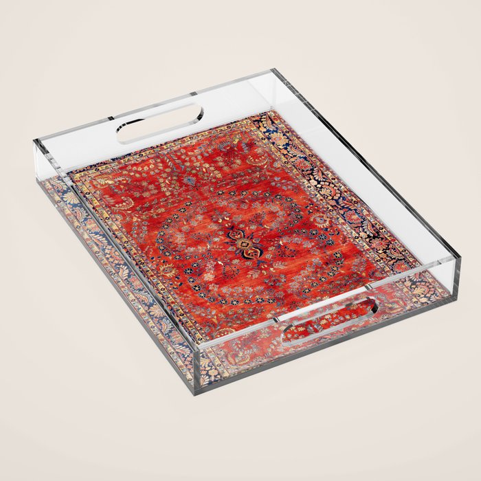 Sarouk Arak West Persian Carpet Print Acrylic Tray Gallery Image 1