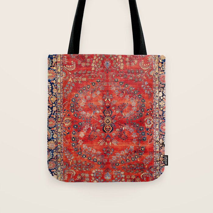 Sarouk Arak West Persian Carpet Print Tote Bag Gallery Image 1