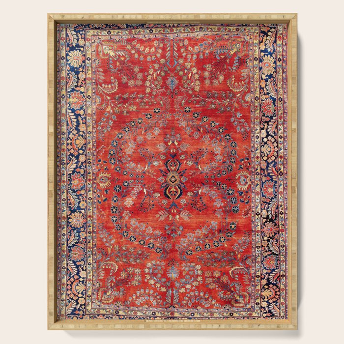 Sarouk Arak West Persian Carpet Print Serving Tray Gallery Image 1