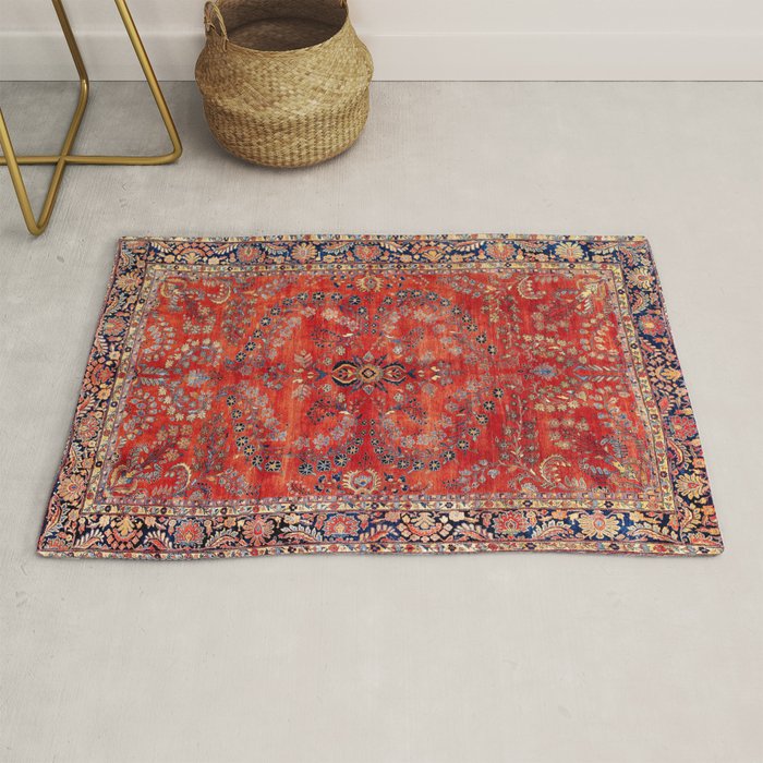 Sarouk Arak West Persian Carpet Print Rug Gallery Image 1