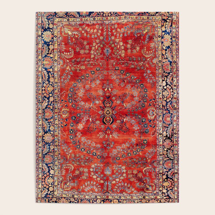 Sarouk Arak West Persian Carpet Print Poster Gallery Image 1