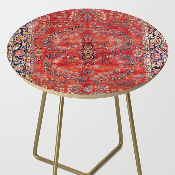 Sarouk Arak West Persian Carpet Print Side Table Gallery Image 2