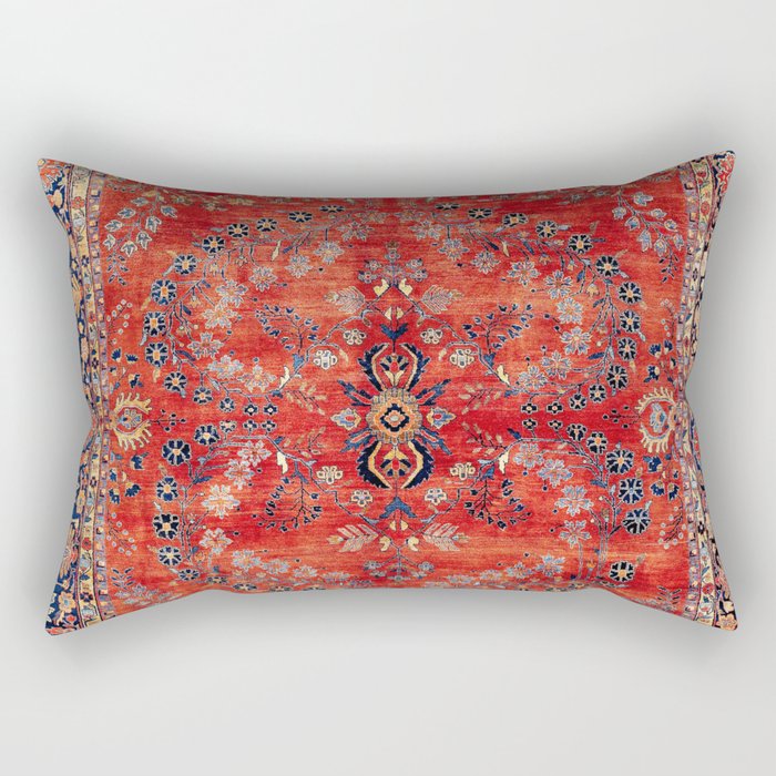 Sarouk Arak West Persian Carpet Print Rectangular Pillow Gallery Image 1