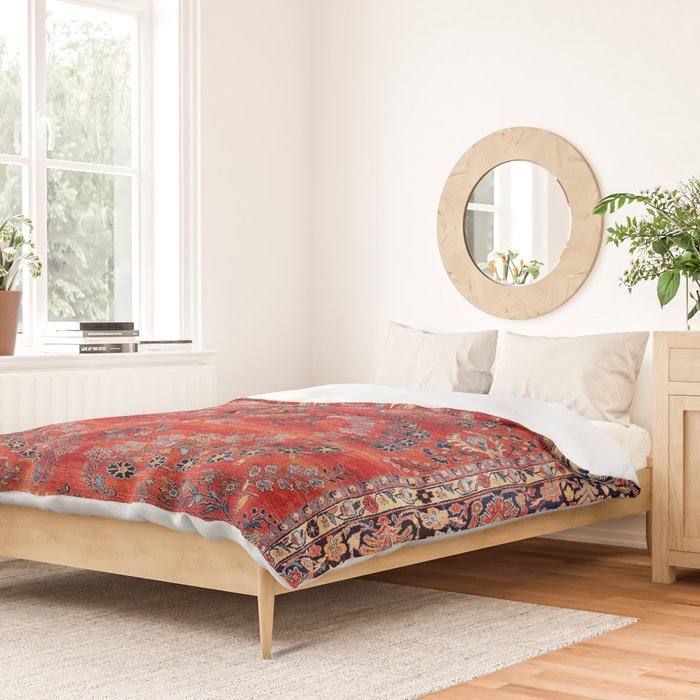Sarouk Arak West Persian Carpet Print Duvet Cover Gallery Image 2