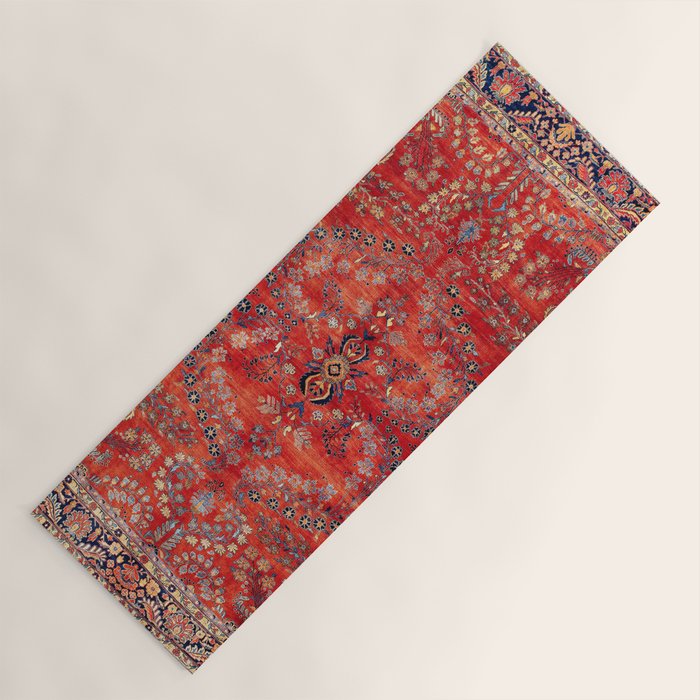 Sarouk Arak West Persian Carpet Print Yoga Mat Gallery Image 1