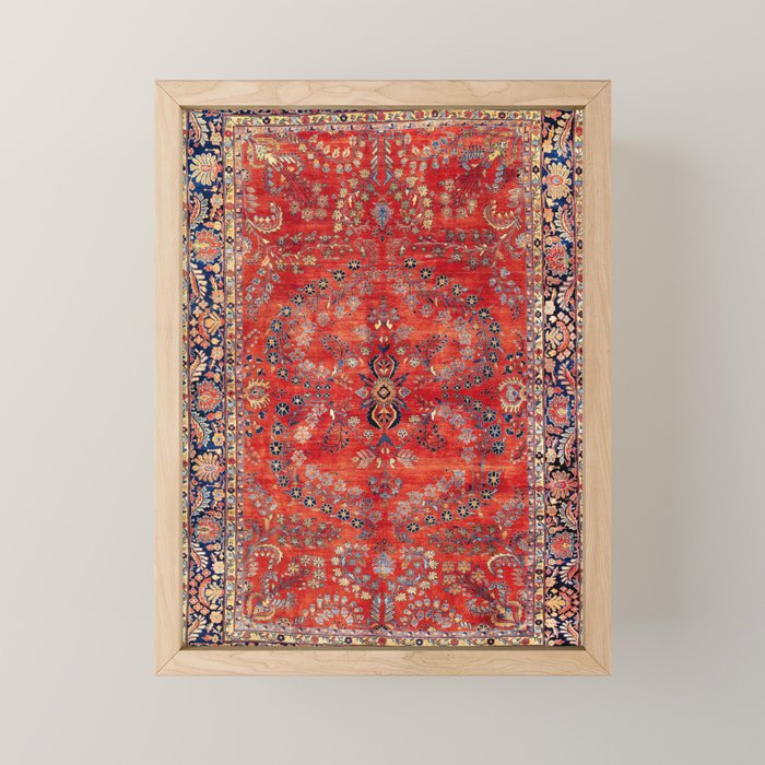 Sarouk Arak West Persian Carpet Print Mini Art Print Gallery Image 1