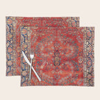Sarouk Arak West Persian Carpet Print Placemat Gallery Image 1