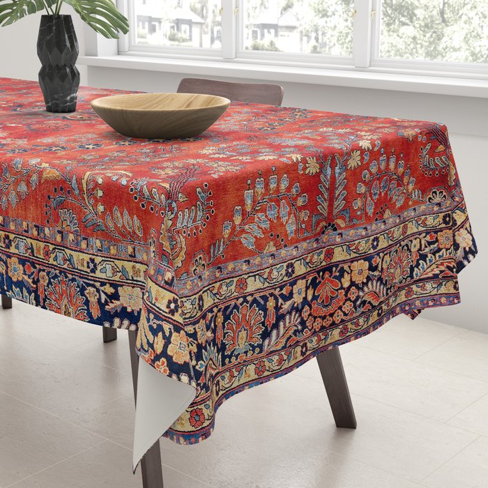 Sarouk Arak West Persian Carpet Print Tablecloth Gallery Image 3