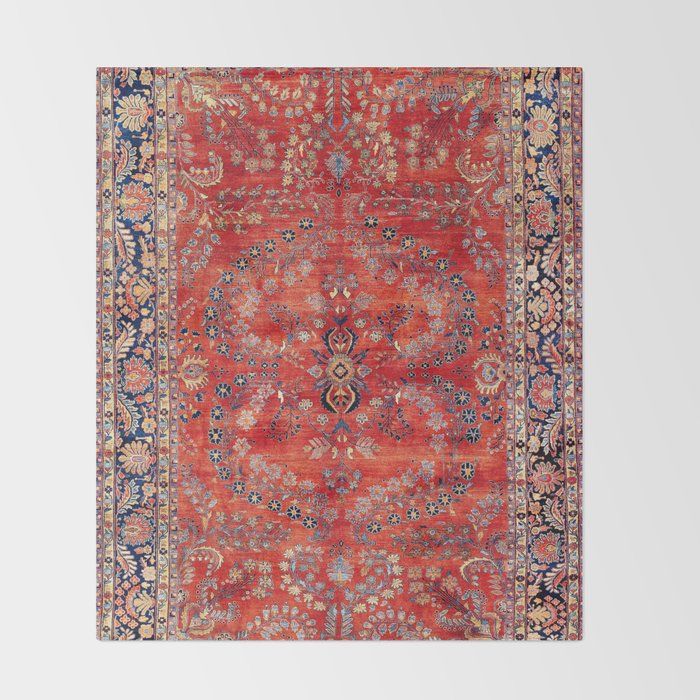 Sarouk Arak West Persian Carpet Print Throw Blanket Gallery Image 2