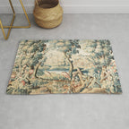 Antique 18th Century French Chateau Bird Garden Verdure Tapestry Rug Gallery Image 1