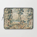 Antique 18th Century French Chateau Bird Garden Verdure Tapestry Laptop Sleeve Gallery Image 1