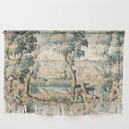 Antique 18th Century French Chateau Bird Garden Verdure Tapestry Wall Hanging Gallery Image 1