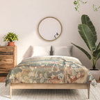 Antique 18th Century French Chateau Bird Garden Verdure Tapestry Comforter Gallery Image 3