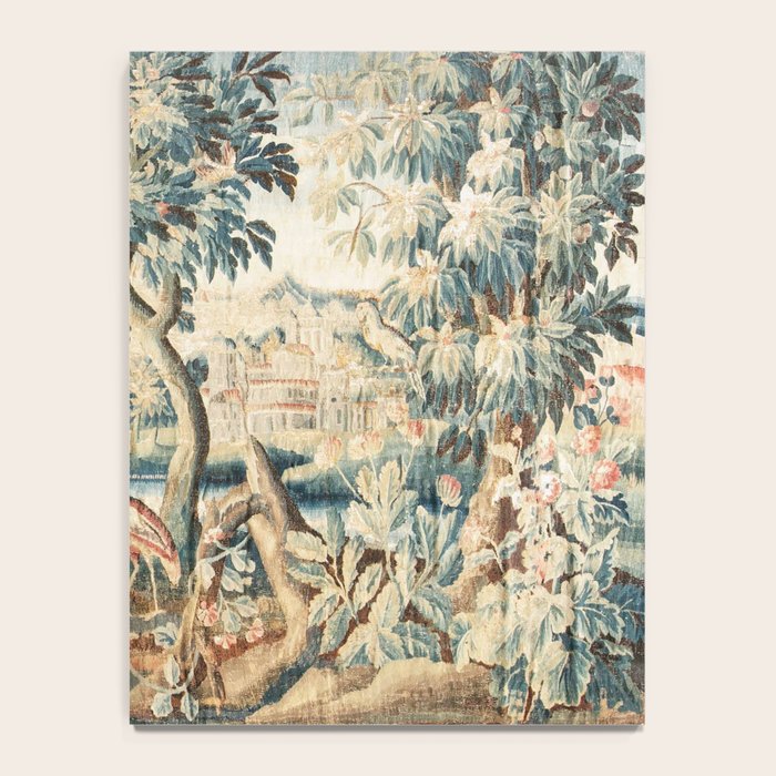 Antique 18th Century French Chateau Bird Garden Verdure Tapestry Notebook Gallery Image 4