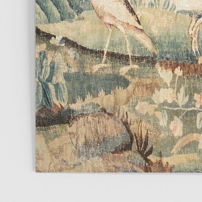 Antique 18th Century French Chateau Bird Garden Verdure Tapestry Poster Gallery Image 3