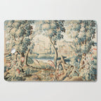 Antique 18th Century French Chateau Bird Garden Verdure Tapestry Cutting Board Gallery Image 1