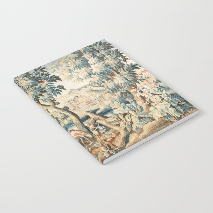 Antique 18th Century French Chateau Bird Garden Verdure Tapestry Notebook Gallery Image 2