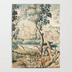 Antique 18th Century French Chateau Bird Garden Verdure Tapestry Poster Gallery Image 4