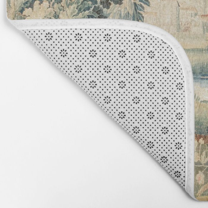 Antique 18th Century French Chateau Bird Garden Verdure Tapestry Bath Mat Gallery Image 2