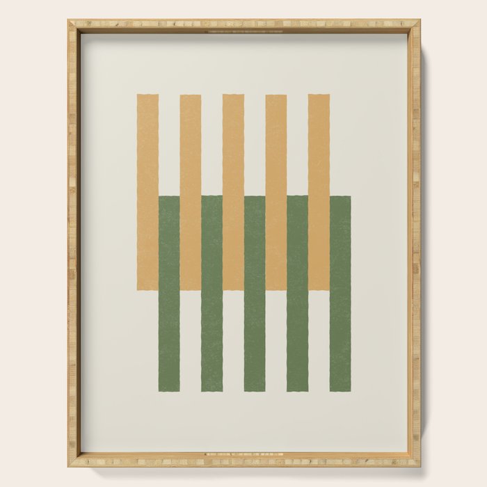 Lines Aligned - Gold Green Serving Tray Gallery Image 1