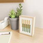 Lines Aligned - Gold Green Mini Art Print Gallery Image 2