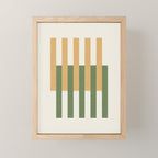Lines Aligned - Gold Green Mini Art Print Gallery Image 1