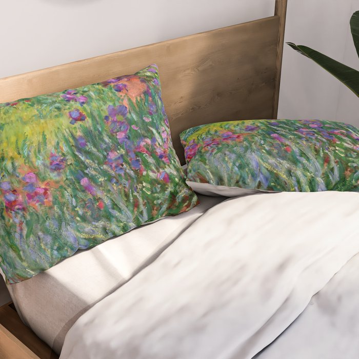 Claude Monet "The Iris Garden at Giverny", 1899-1900 Pillow Sham Gallery Image 2