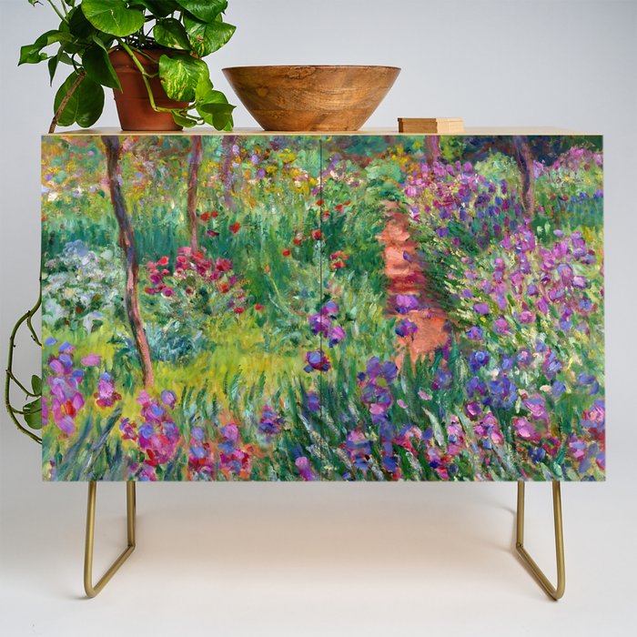 Claude Monet "The Iris Garden at Giverny", 1899-1900 Credenza Gallery Image 1