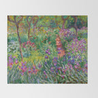 Claude Monet "The Iris Garden at Giverny", 1899-1900 Throw Blanket Gallery Image 2