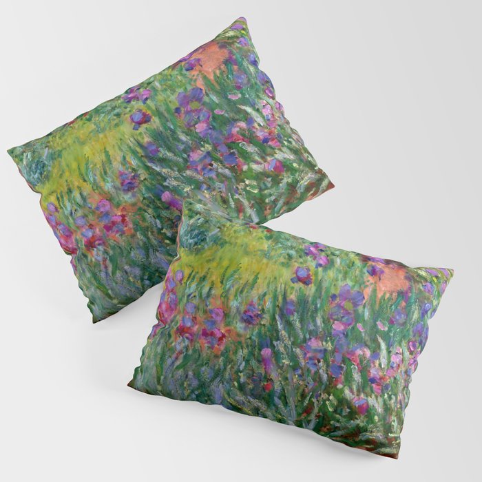 Claude Monet "The Iris Garden at Giverny", 1899-1900 Pillow Sham Gallery Image 1