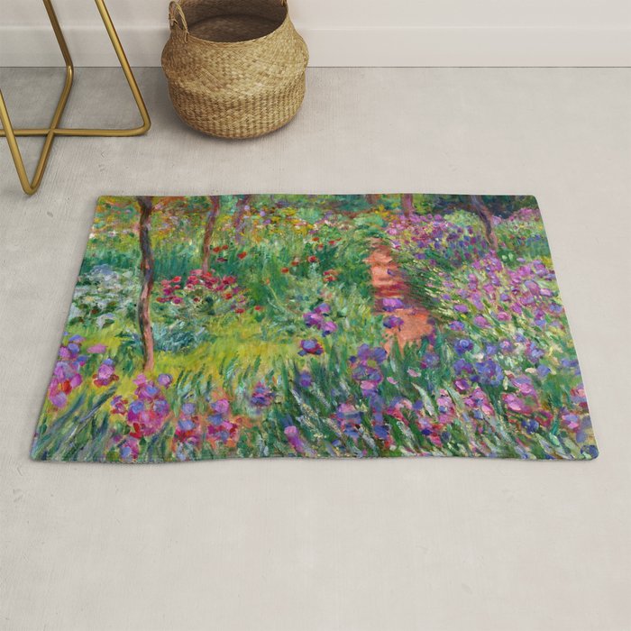 Claude Monet "The Iris Garden at Giverny", 1899-1900 Rug Gallery Image 1
