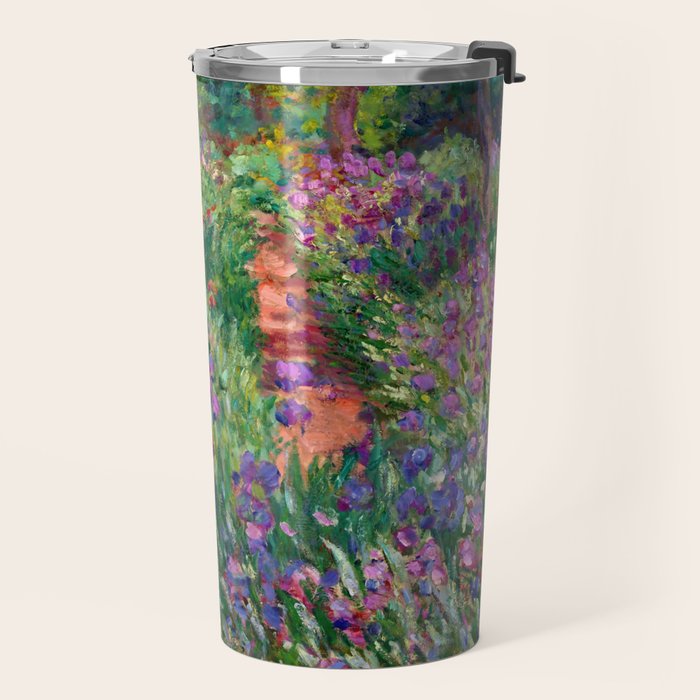 Claude Monet "The Iris Garden at Giverny", 1899-1900 Travel Mug Gallery Image 2