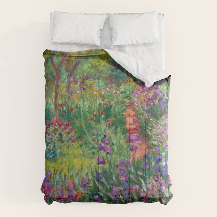 Claude Monet "The Iris Garden at Giverny", 1899-1900 Comforter Gallery Image 1