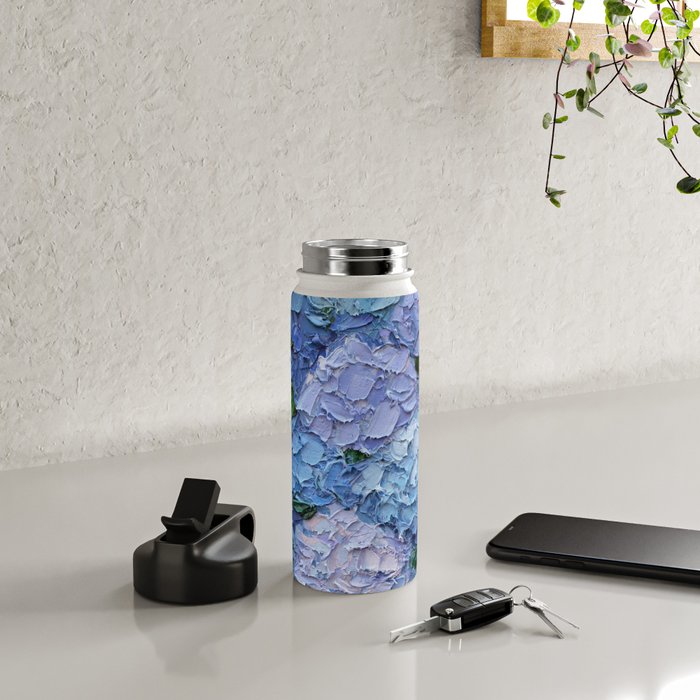 Moonlight Hydrangeas 2 Water Bottle Gallery Image 4