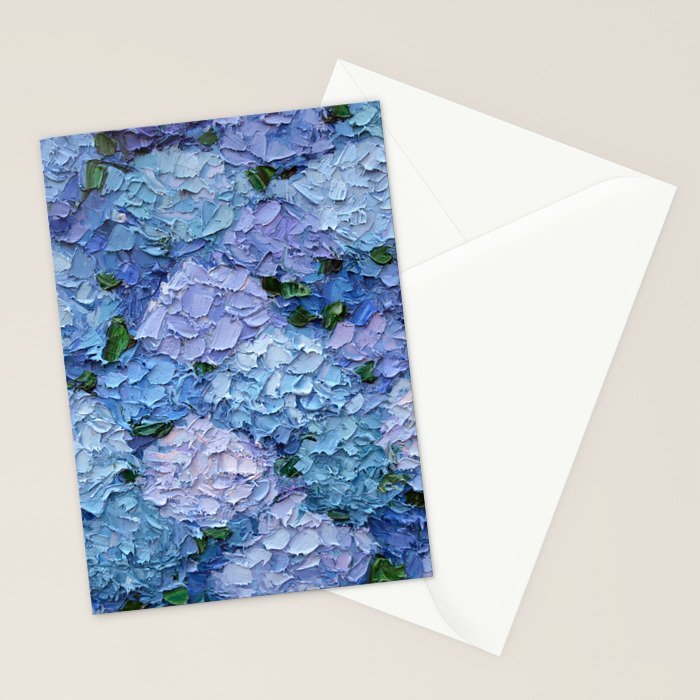 Moonlight Hydrangeas 2 Stationery Card Gallery Image 2