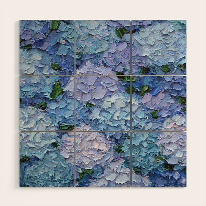 Moonlight Hydrangeas 2 Wood Wall Art Gallery Image 1