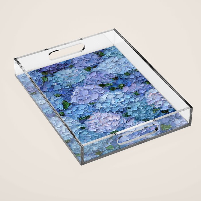 Moonlight Hydrangeas 2 Acrylic Tray Gallery Image 1