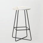 Cream Dream Light Liquid Swirl Abstract in Beige and White Stool Gallery Image 1