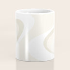 Cream Dream Light Liquid Swirl Abstract in Beige and White Coffee Mug Gallery Image 4