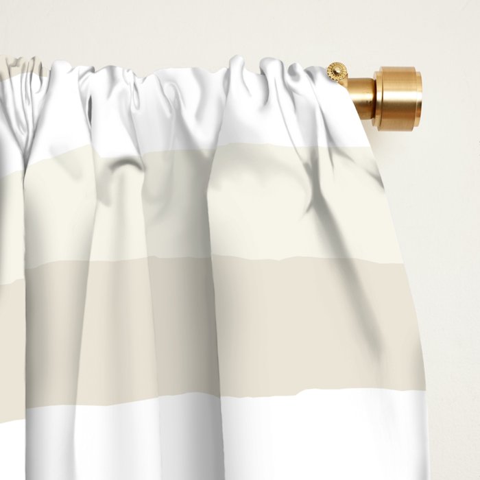 Cream Dream Light Liquid Swirl Abstract in Beige and White Window Curtain Gallery Image 2