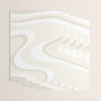 Cream Dream Light Liquid Swirl Abstract in Beige and White Wrapping Paper Gallery Image 3