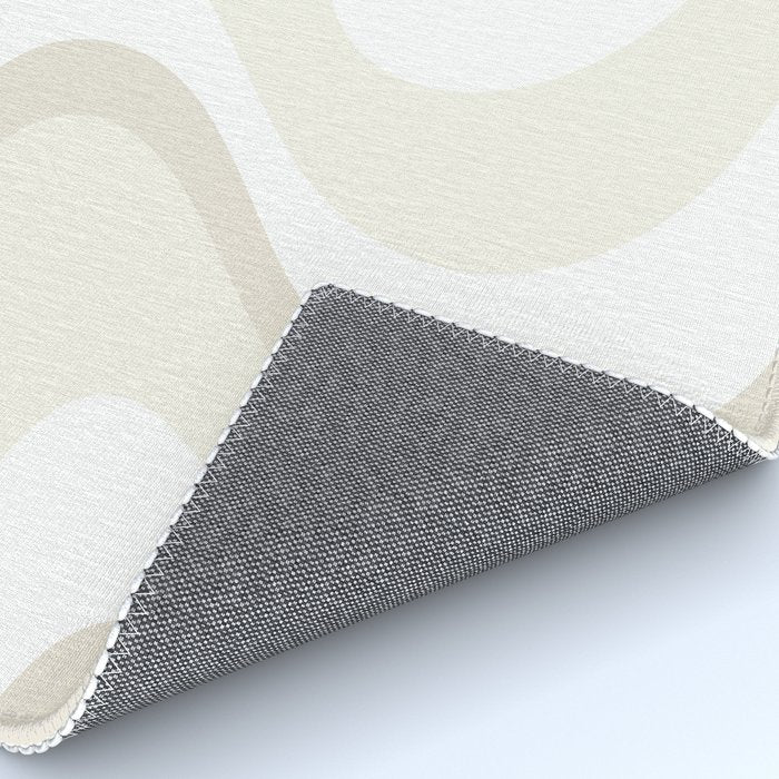 Cream Dream Light Liquid Swirl Abstract in Beige and White Rug Gallery Image 4